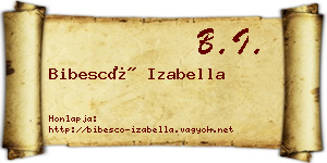 Bibescó Izabella névjegykártya